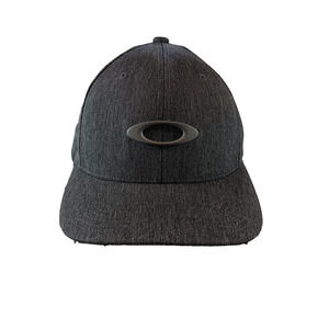 Oakley Flexfit Baseball Hat Mens Brown S-M Fitted Curved Brim Embroidered‎ Logo